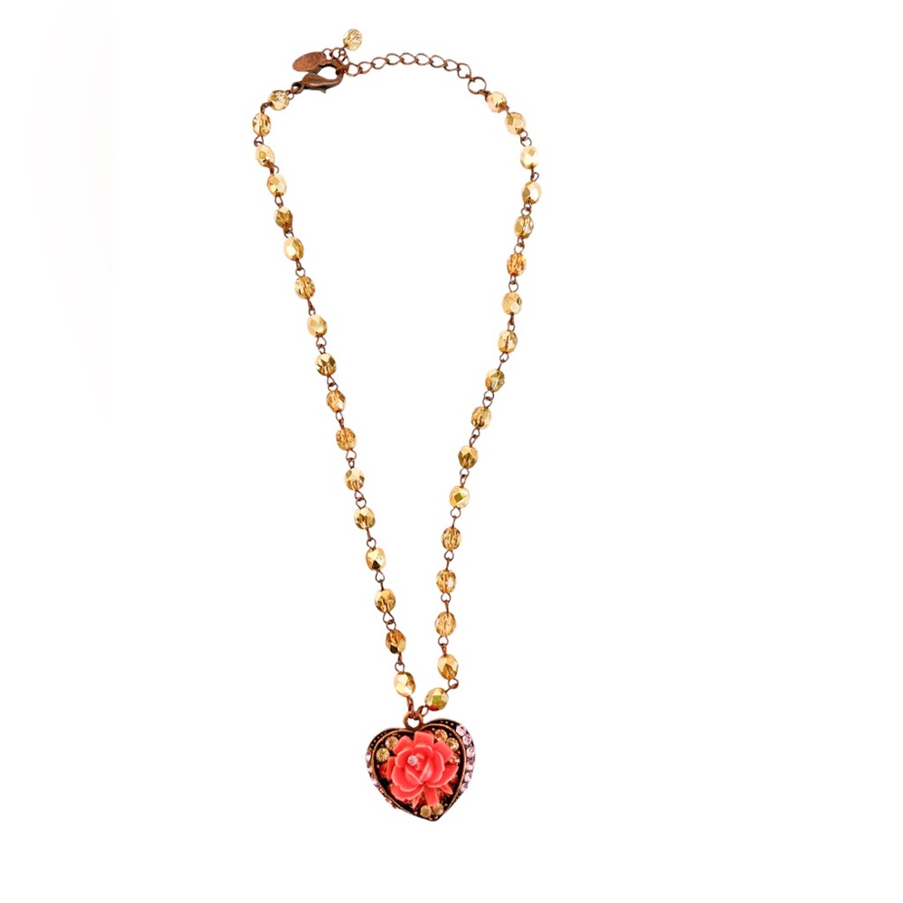 Seasonal Whispers Swarovski Crystal  Pearl Heart necklace